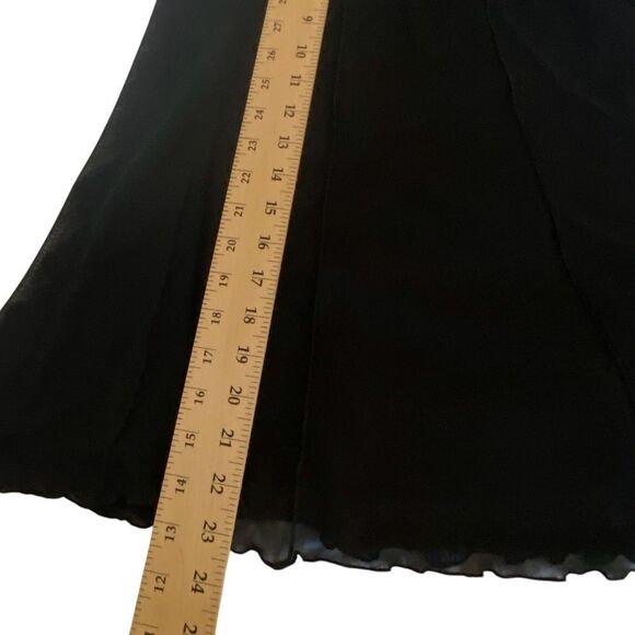 Laureate Lined Black Skirt Size Small Ruffled Hem Elastic Waist NWOT - Picture 3 of 6